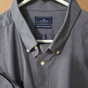 Dockers Men's Charcoal Button-Down Shirt